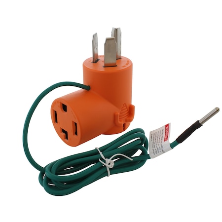 Ac Works Plug Adapter, 14-30R, 10-30P, 14-30P, 10-30P, 0 ft., Orange AD10301430